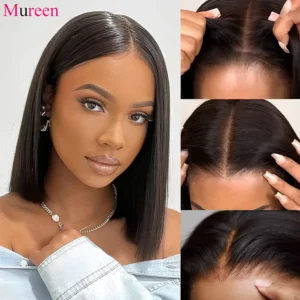 250% Density Straight Wear And Go Glueless Bob Wig For Women Ready To Go Human Hair Wigs 4x4 Lace Closure Wig 100% Human Hair