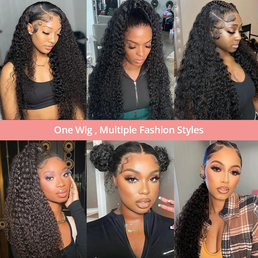 300% Density 13x6 360 FullLoose Deep Wave Hd Lace Frontal Wig 40 46Inch 7x5 Glueless Curly Human Hair Lace Front Wigs For Women - Image 9