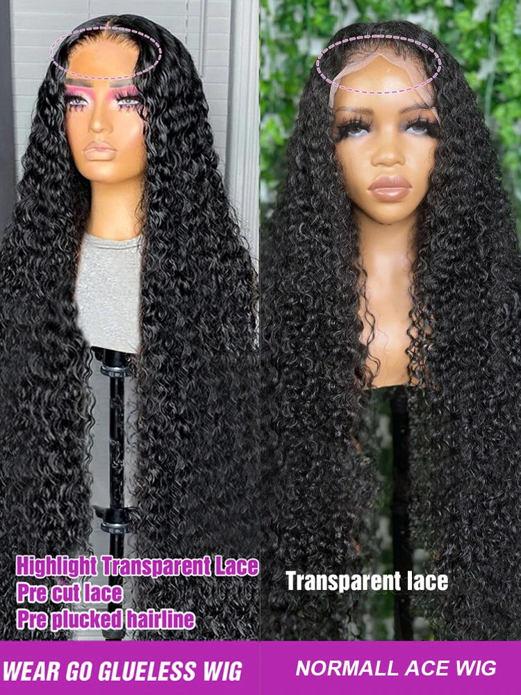 300% Density 13x6 360 FullLoose Deep Wave Hd Lace Frontal Wig 40 46Inch 7x5 Glueless Curly Human Hair Lace Front Wigs For Women - Image 2